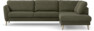 Bridge - 3-sits soffa med divan höger - Grön