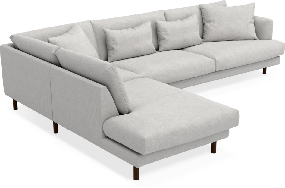 Harper - 3-sits soffa med divan vänster - Grå