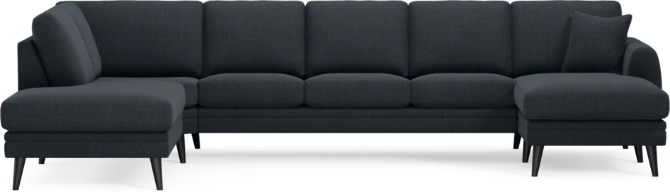 Eden - 3-sits soffa med divan vänster och schäslong höger - Blå