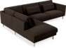 Willow - 3-sits soffa med divan vänster, fast klädsel - Brun