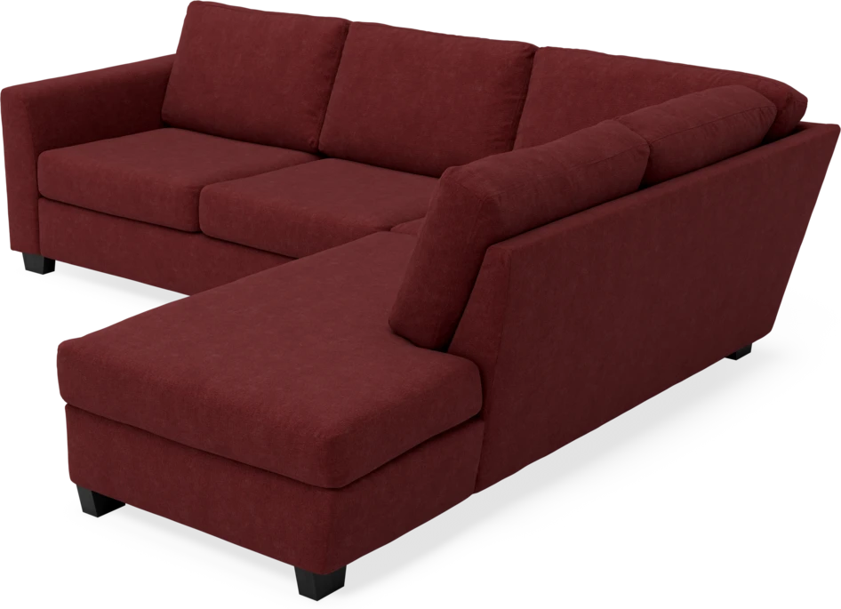 Friday - 2,5-sits soffa med divan höger - Rosa