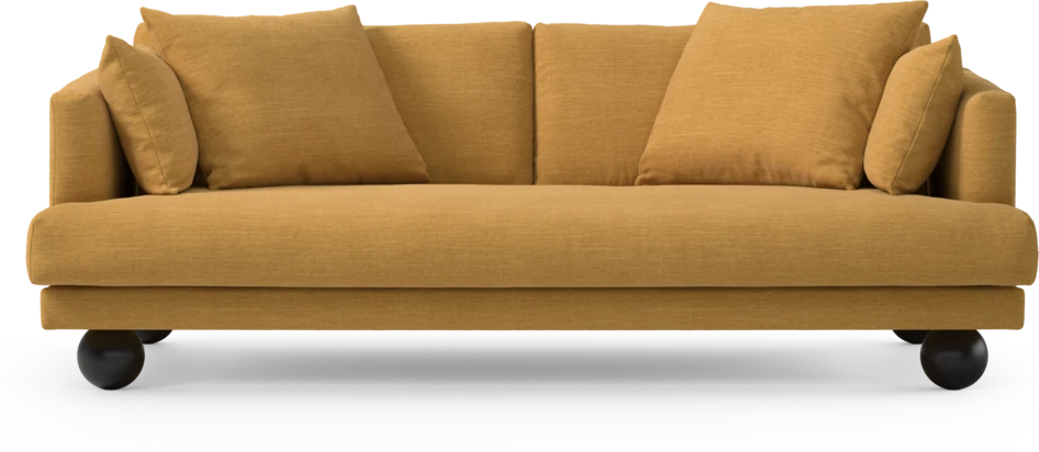 Harper - 3-sits soffa, hel dyna - Gul