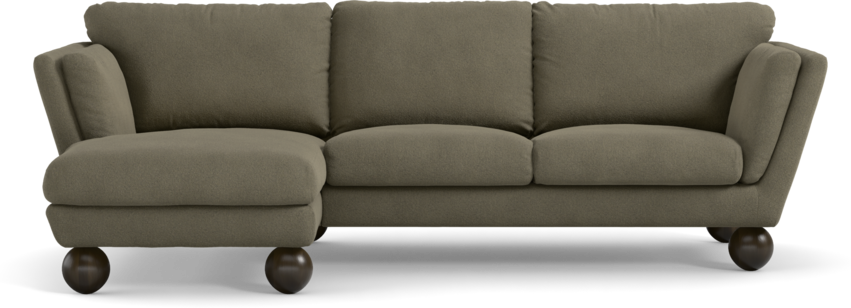 Madison Lux - 2-sits soffa med schäslong vänster - Brun