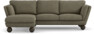 Madison Lux - 2-sits soffa med schäslong vänster - Brun