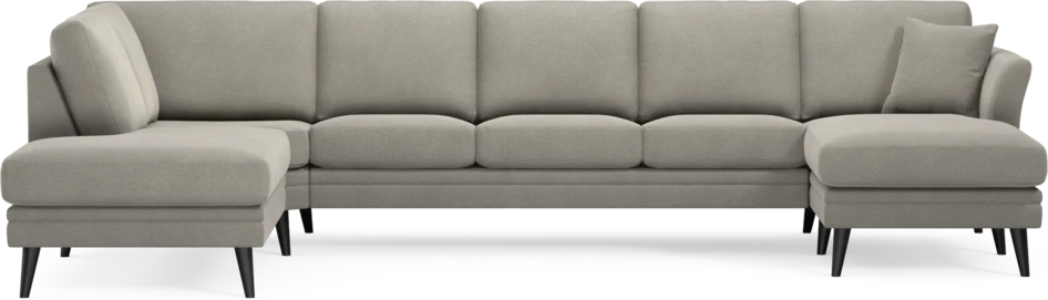 Eden - 3-sits soffa med divan vänster och schäslong höger - Grå