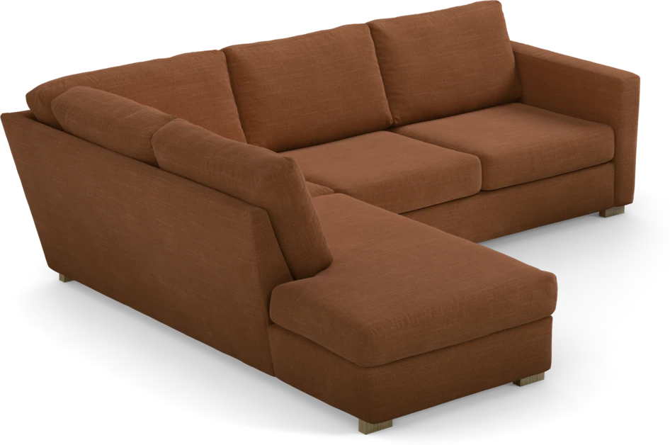 Friday - 2,5-sits soffa med divan vänster - Orange