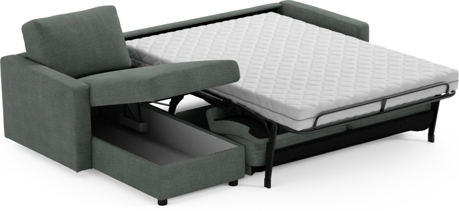 Lindö - Bäddsoffa 2,5-sits med schäslong, vändbar - Grå
