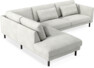 Willow - 3-sits soffa med divan vänster, fast klädsel - Vit
