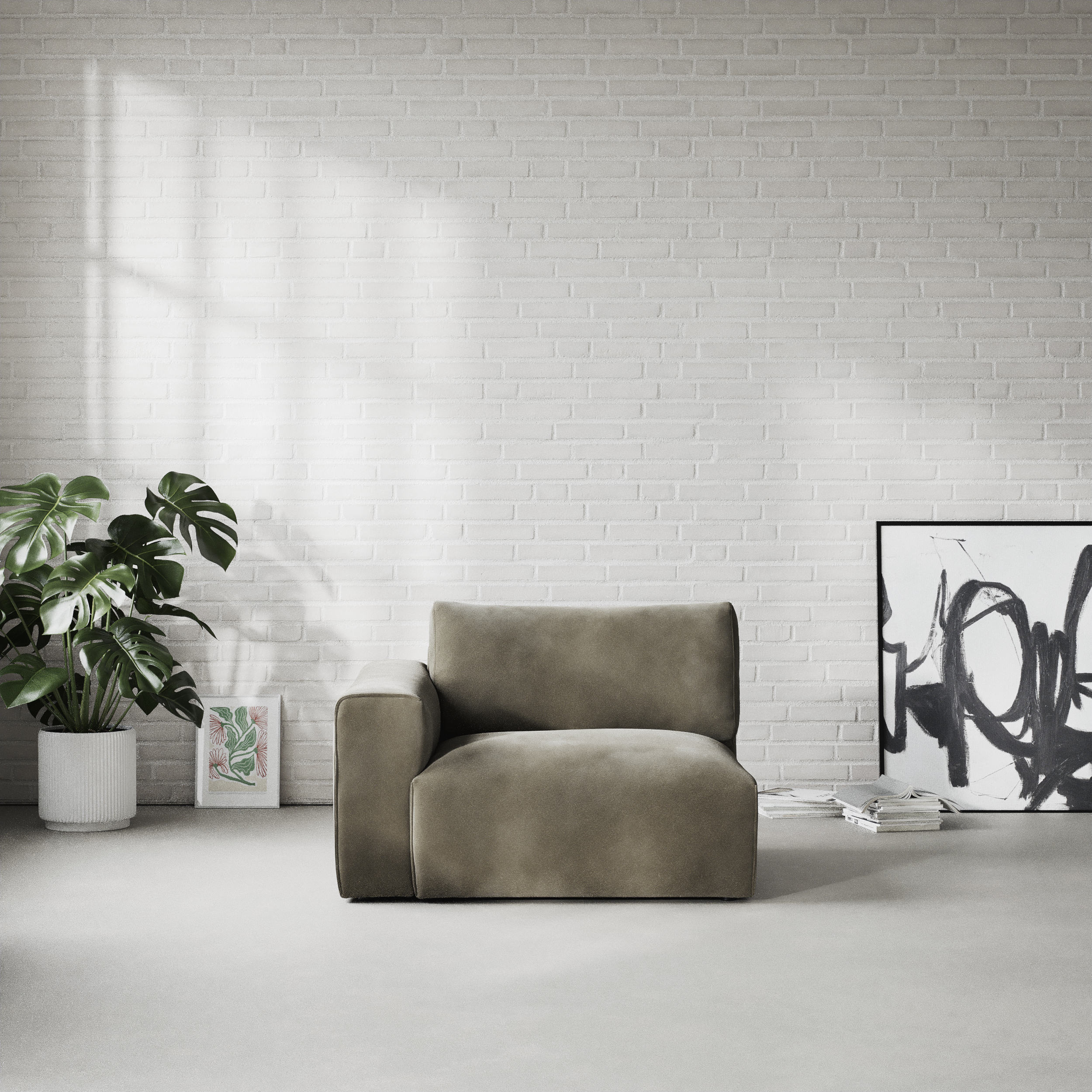 Free, 1,5-sits med armstöd vänster