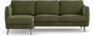 Madison Lux - 2-sits soffa med schäslong vänster - Grön