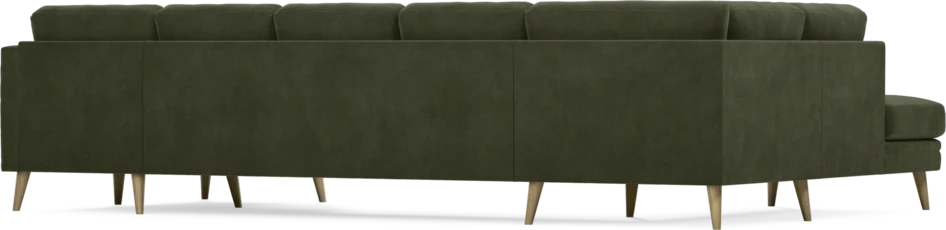 Eden - 3-sits soffa med divan vänster och schäslong höger - Grön