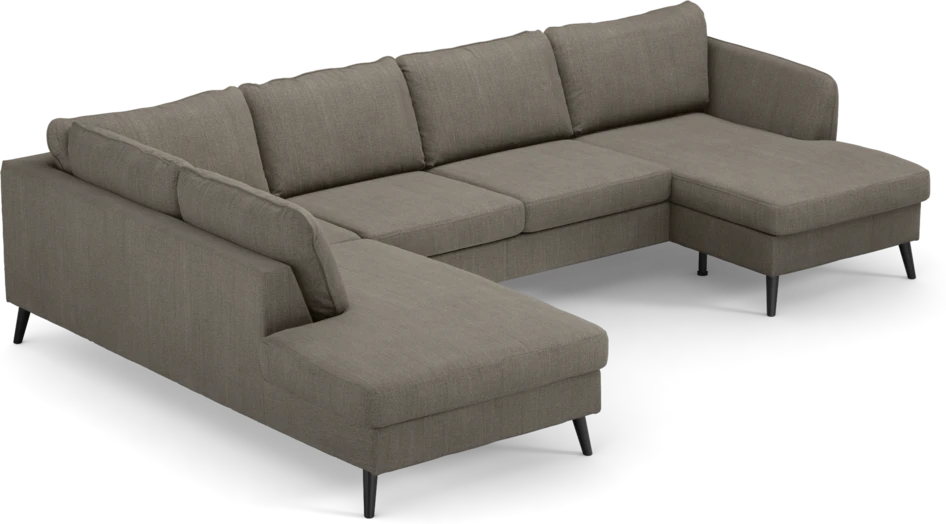 County - 3-sits soffa med divan vänster och schäslong höger - Brun