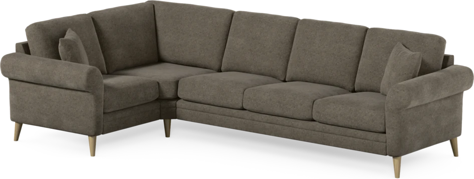 Eden - Hörnsoffa, 1+3-sits - Brun