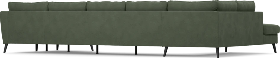 County - 4-sits soffa med divan vänster och schäslong höger - Grön
