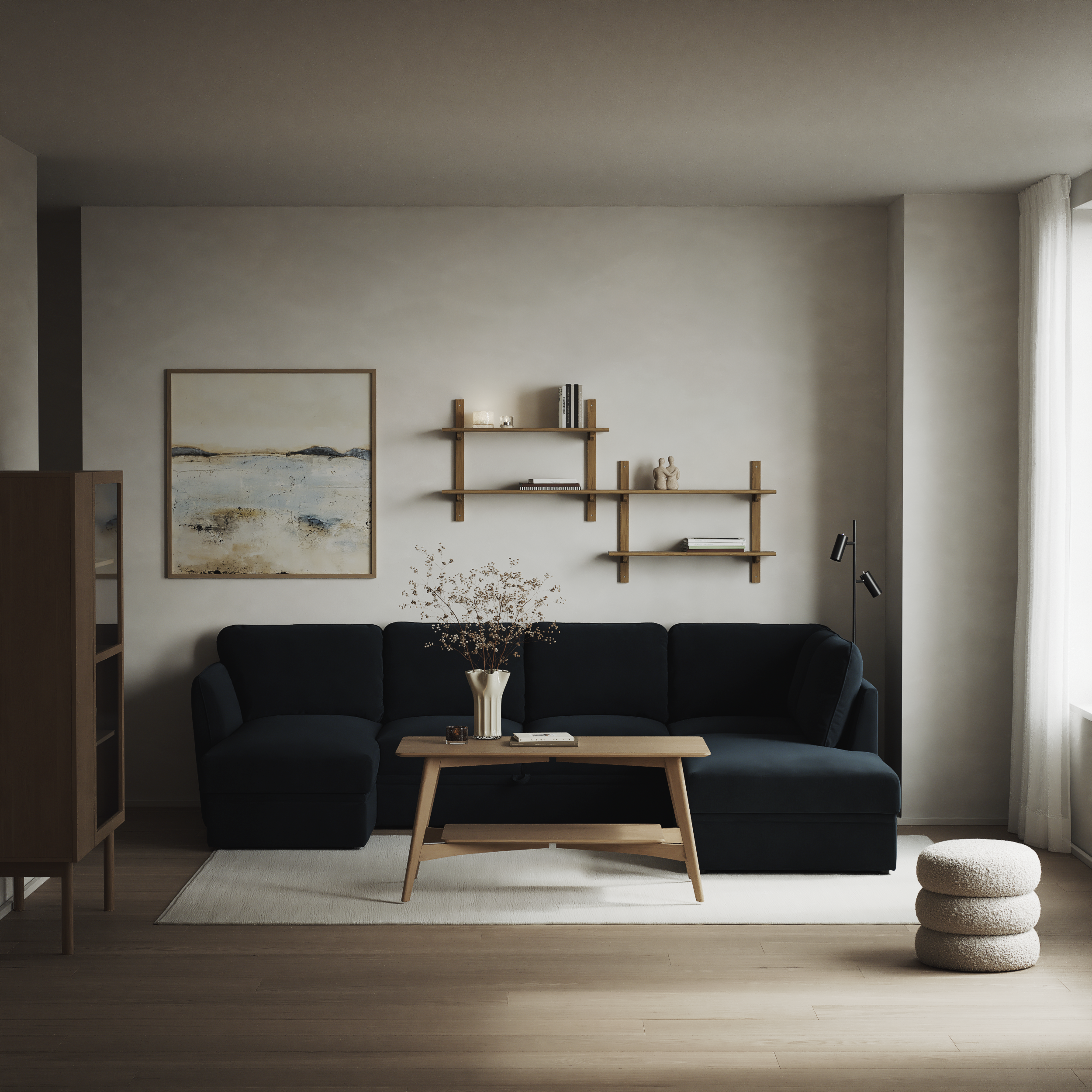 Öland - Bäddsoffa med schäslong vänster och divan höger - inspiration