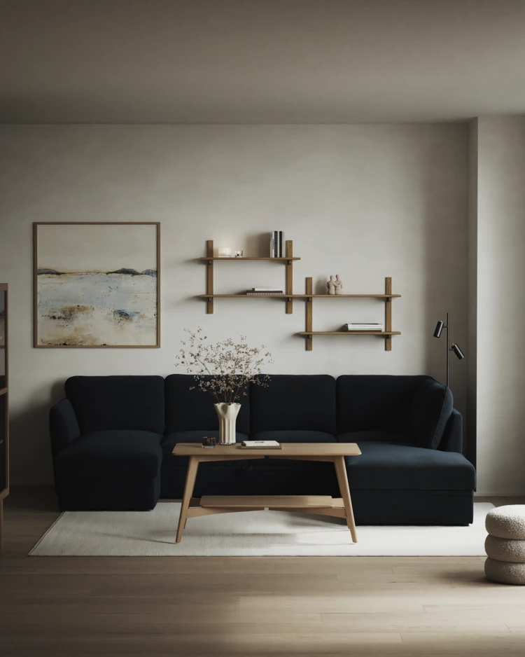 Öland - Bäddsoffa med schäslong vänster och divan höger - inspiration