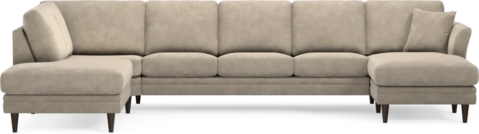 Eden - 3-sits soffa med divan vänster och schäslong höger - Beige