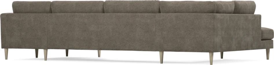 Bridge - 3-sits soffa med divan vänster och schäslong höger - Brun