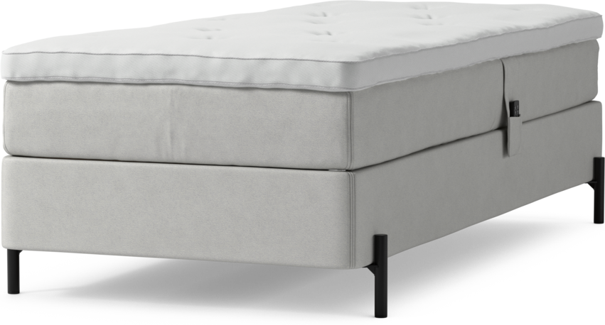 Delux Sense - Ställbar säng, enkelsäng med bäddmadrass och sängben