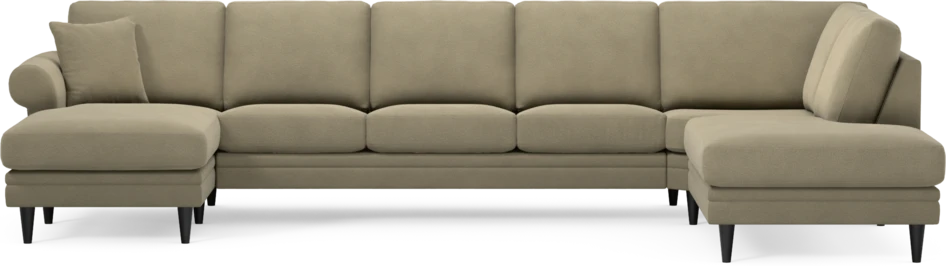 Eden - 3-sits soffa med schäslong vänster och divan höger - Beige