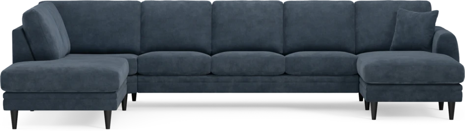 Eden - 3-sits soffa med divan vänster och schäslong höger - Blå