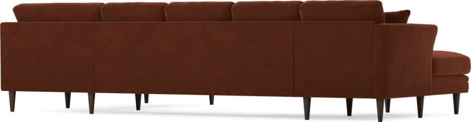 Eden - 3-sits soffa med schäslong vänster och divan höger - Orange