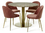 Tiffany - Matgrupp med 4 stolar Kiwi - Rosa