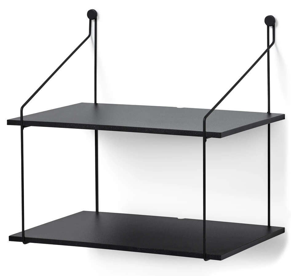 Dexter - Vägghängt sängbord, B 40 cm - Svart