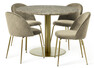 Tiffany - Matgrupp med 4 stolar Kiwi - Beige