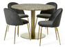 Tiffany - Matgrupp med 4 stolar Kiwi - Grå