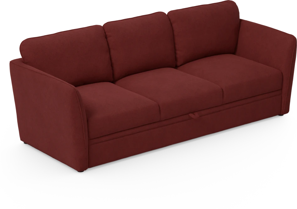 Öland - Bäddsoffa 3-sits, längsbäddad - Röd