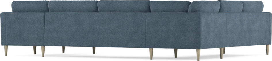 Bridge - Hörnsoffa, 2+3-sits med schäslong höger - Blå