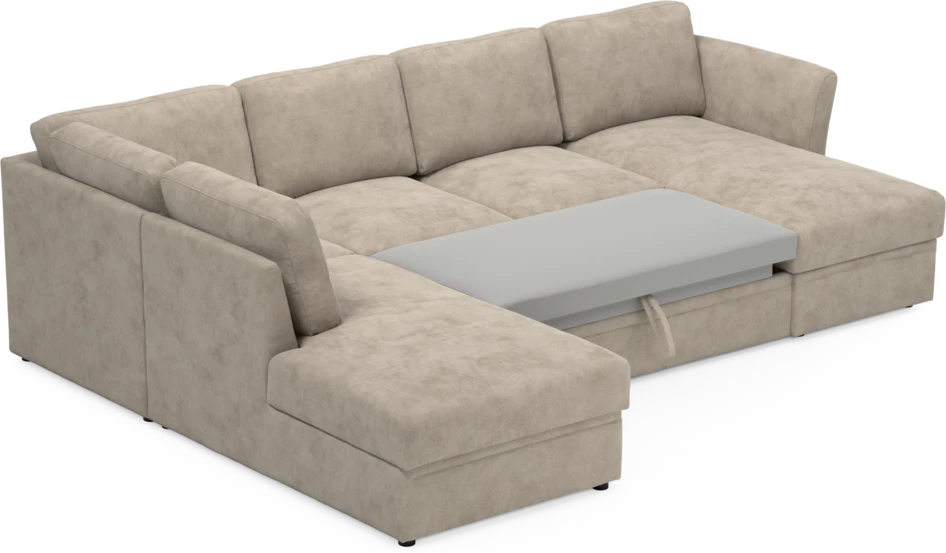 Öland - Bäddsoffa med divan vänster och schäslong höger - Beige