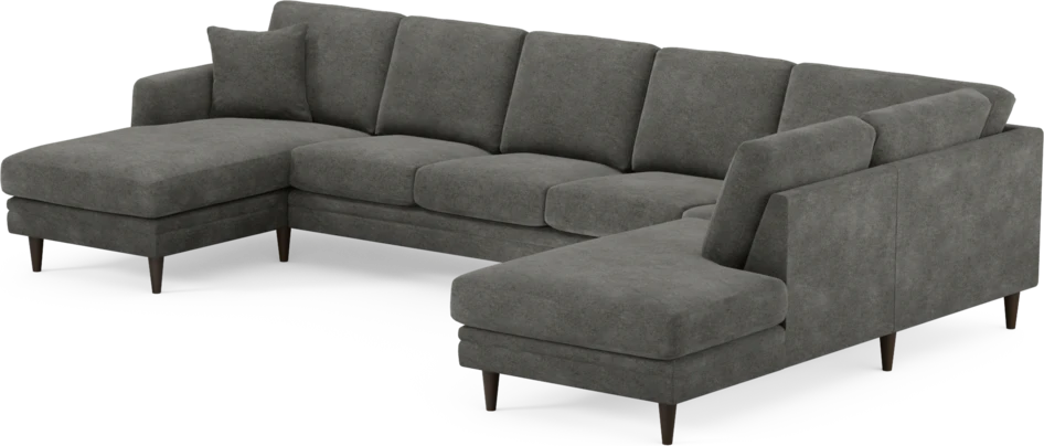 Eden - 3-sits soffa med schäslong vänster och divan höger - Grå