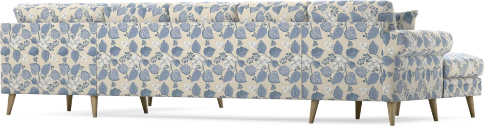Eden - 3-sits soffa med schäslong vänster och divan höger - Flerfärgad