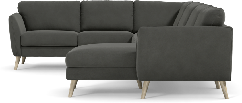 Bridge - Hörnsoffa, 2+3-sits med schäslong höger - Grå