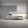 Nevada - 2-sits soffa med divan vänster och cosy hörn höger - Beige