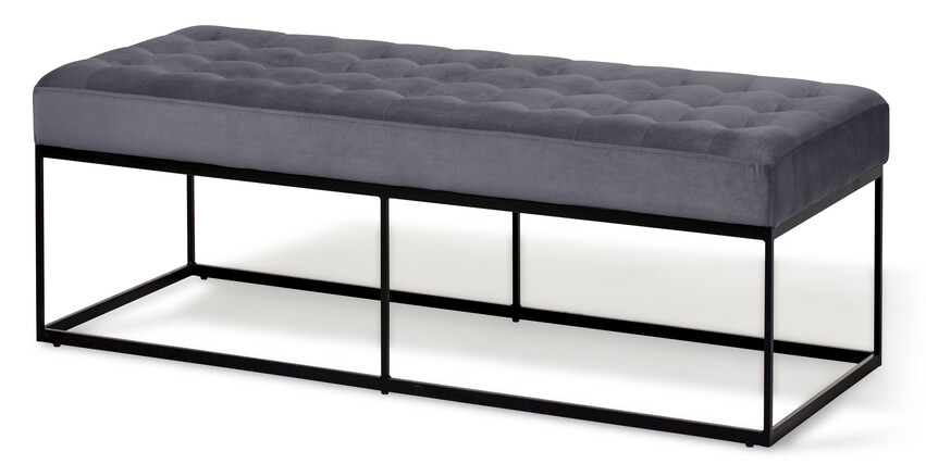 Lizette - Bänk, B 122 cm - Grå