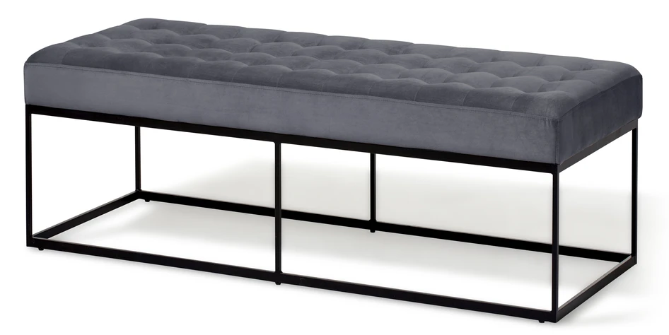 Lizette - Bänk, B 122 cm - Grå
