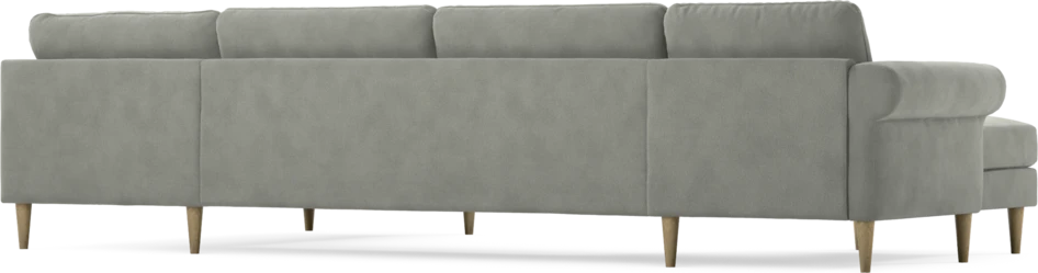Bridge - 3-sits soffa med schäslong vänster och divan höger - Grå