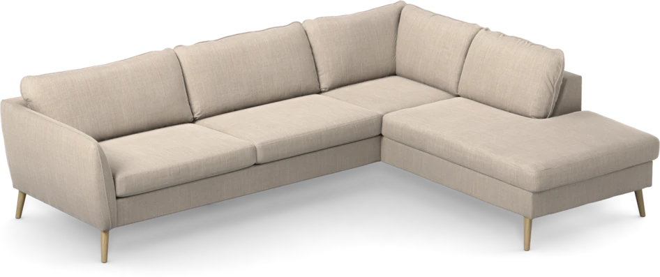 County - 2,5-sits soffa med divan höger - Beige