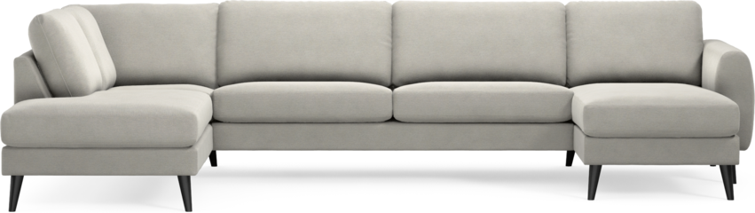 Bridge - 3-sits soffa med divan vänster och schäslong höger - Grå