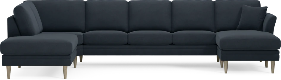 Eden - 3-sits soffa med divan vänster och schäslong höger - Blå