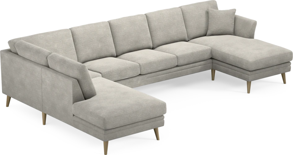 Eden - 3-sits soffa med divan vänster och schäslong höger - Grå