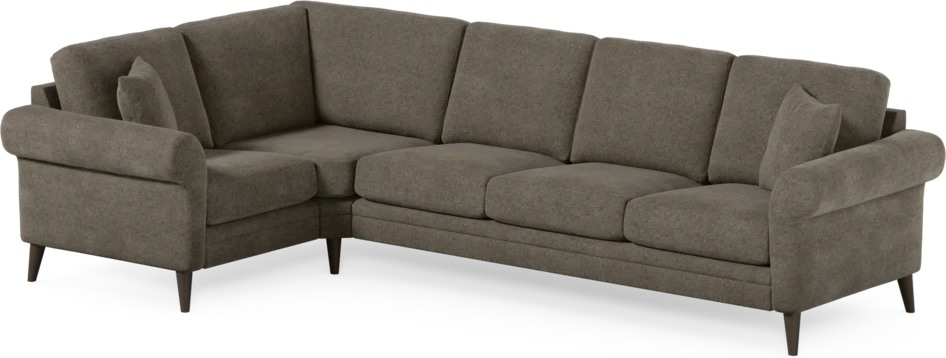 Eden - Hörnsoffa, 1+3-sits - Brun