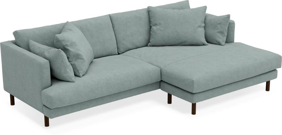 Harper - 4-sits med schäslong XL höger - Grön