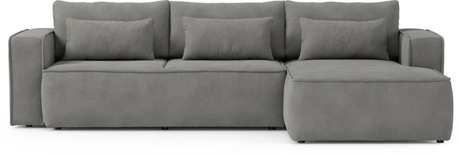 Ide - Bäddsoffa 3-sits med schäslong höger - Grå