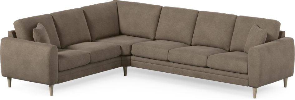Eden - Hörnsoffa, 2+3-sits - Brun
