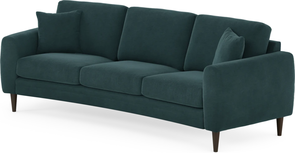 Eden - 3-sits soffa svängd - Blå