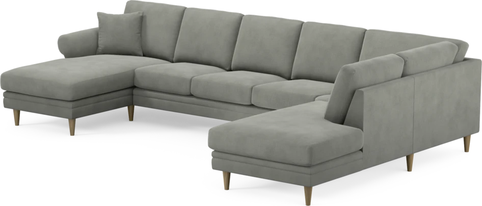 Eden - 3-sits soffa med schäslong vänster och divan höger - Grå